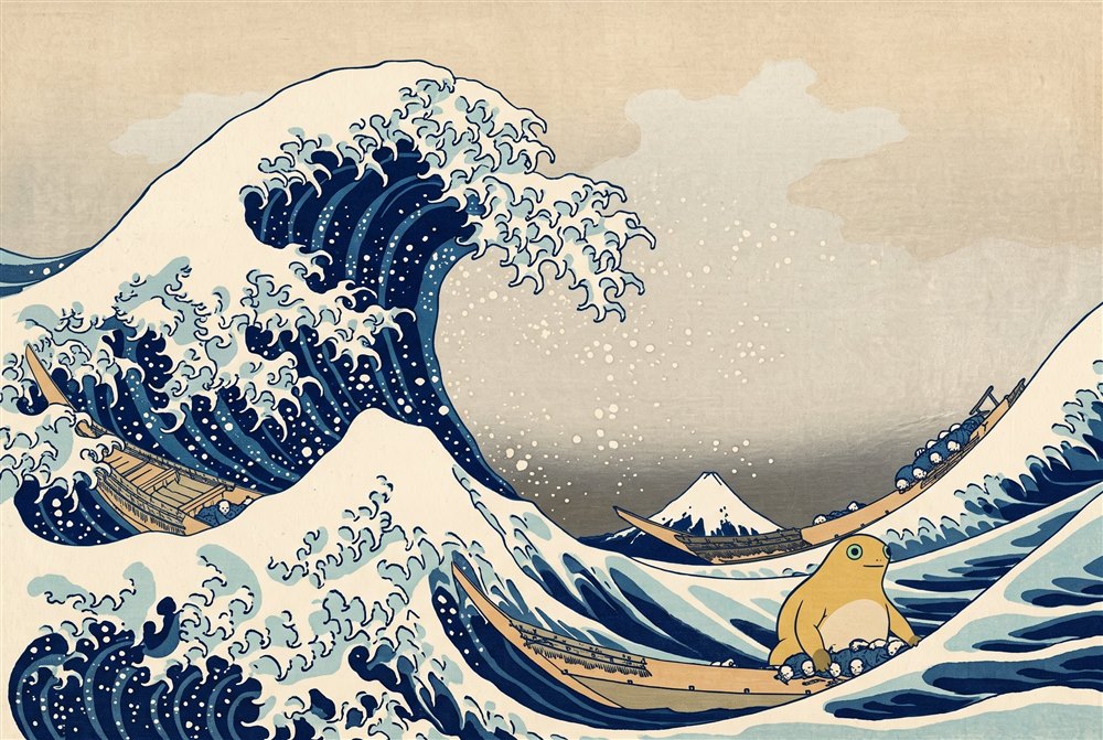 神奈川冲浪奶蛙